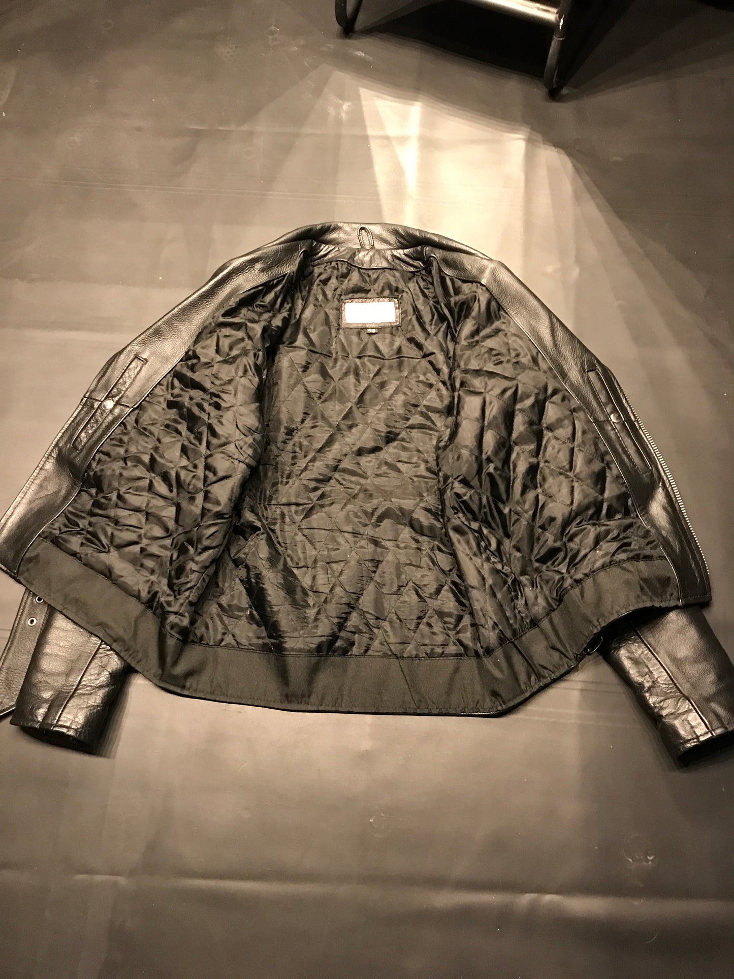 Men’s leather biker jacket