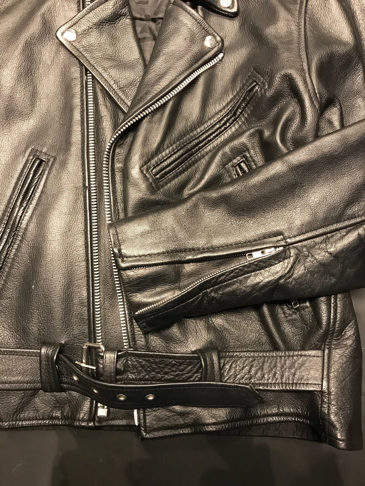 Men’s leather biker jacket
