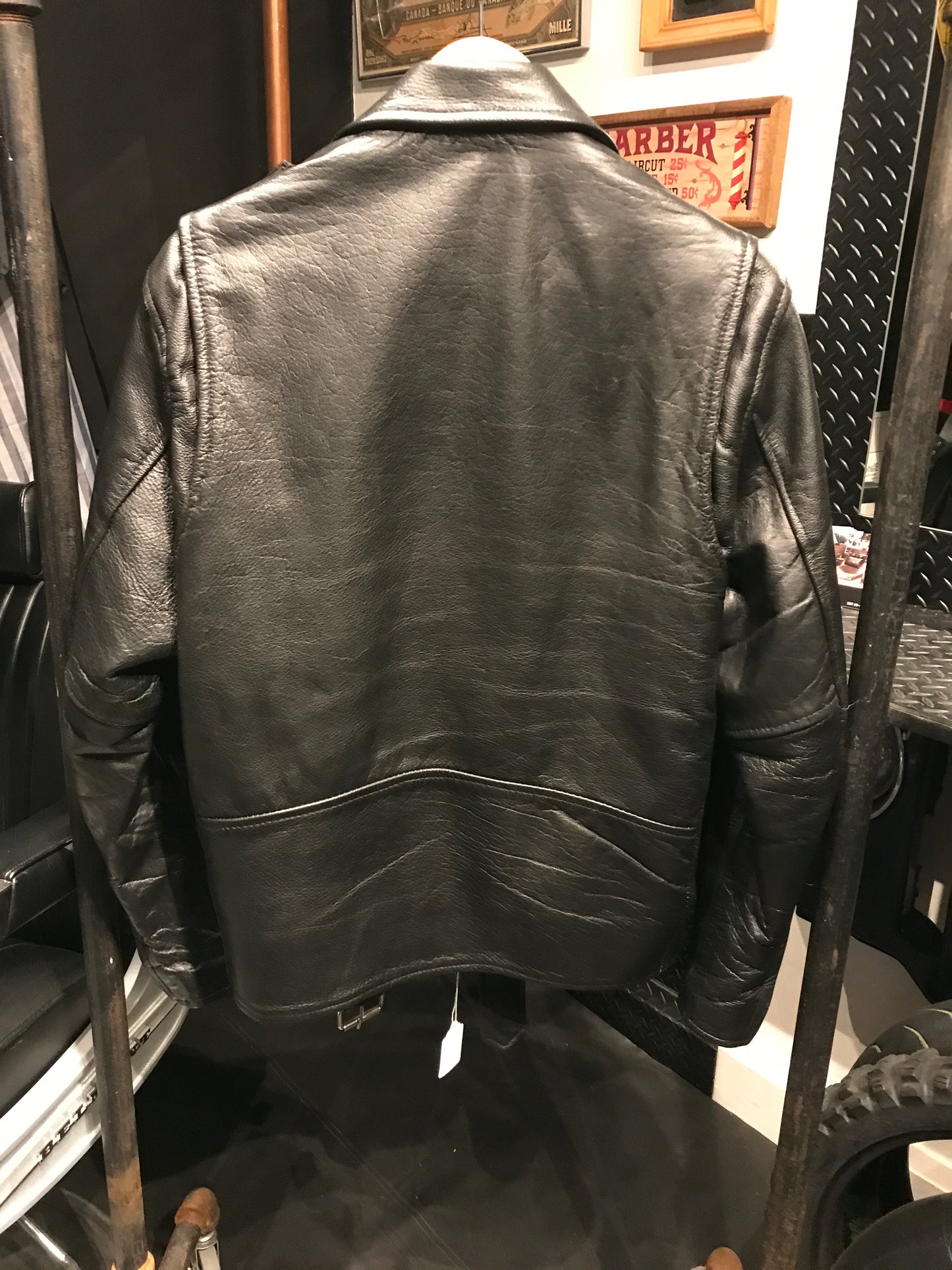 Men’s leather biker jacket