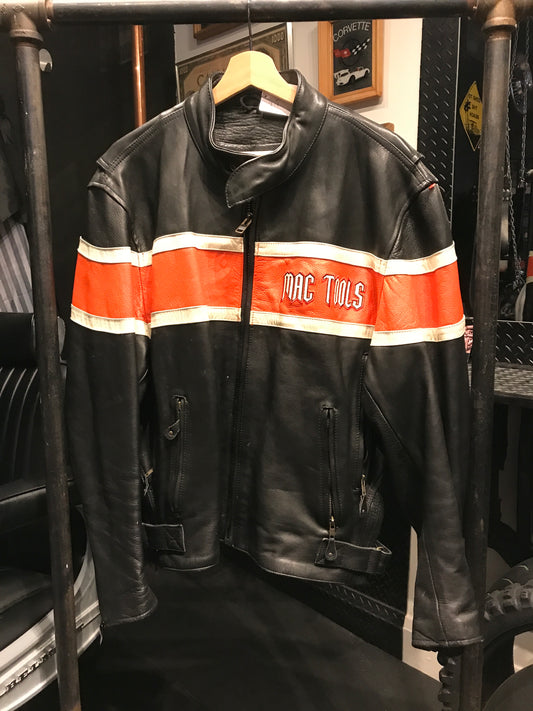 Leather biker jacket