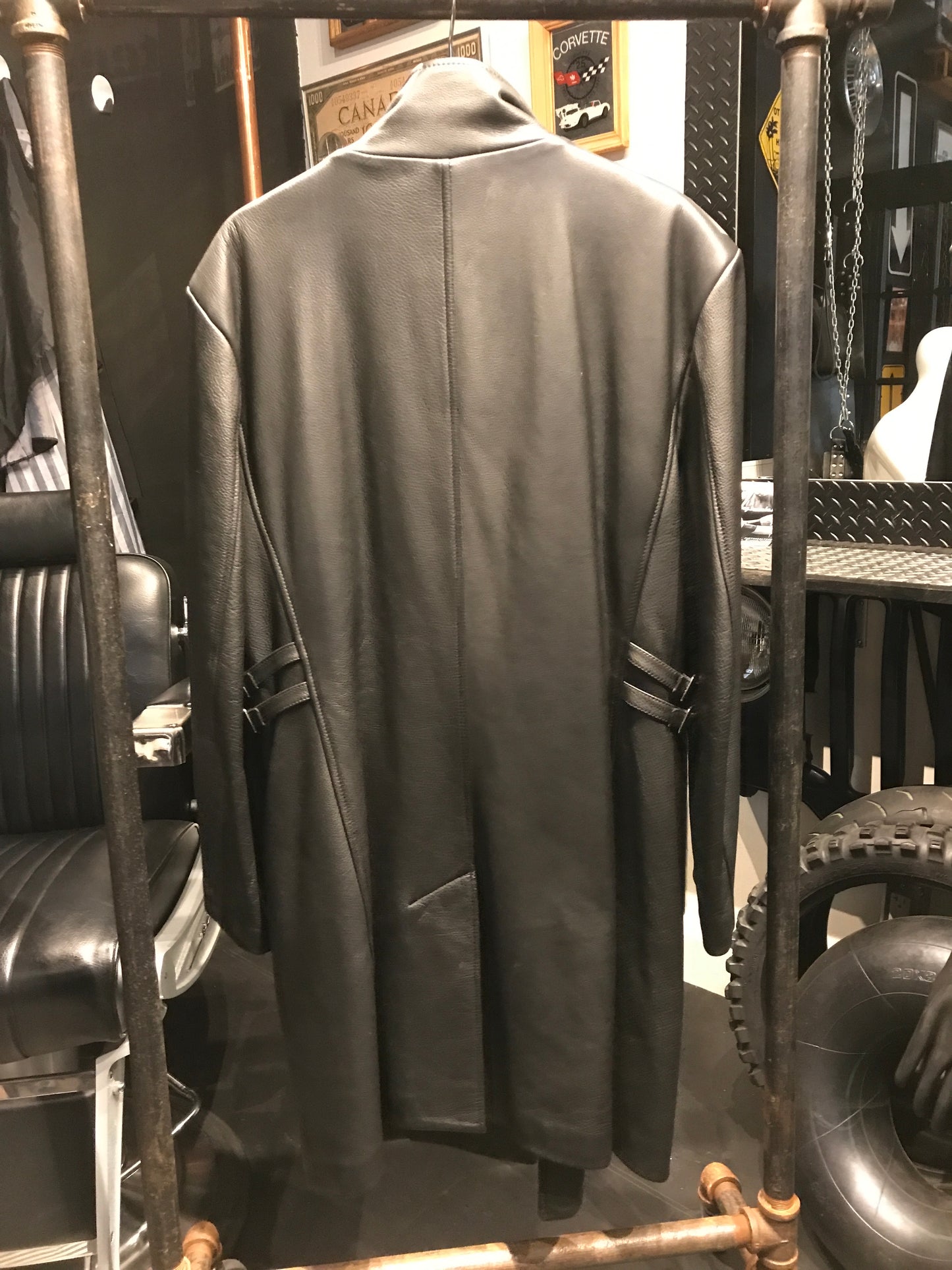 Northbound Leather long coat, size M