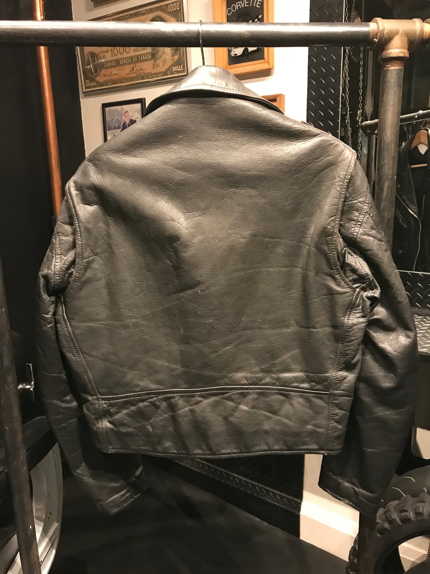 Men’s leather biker jacket