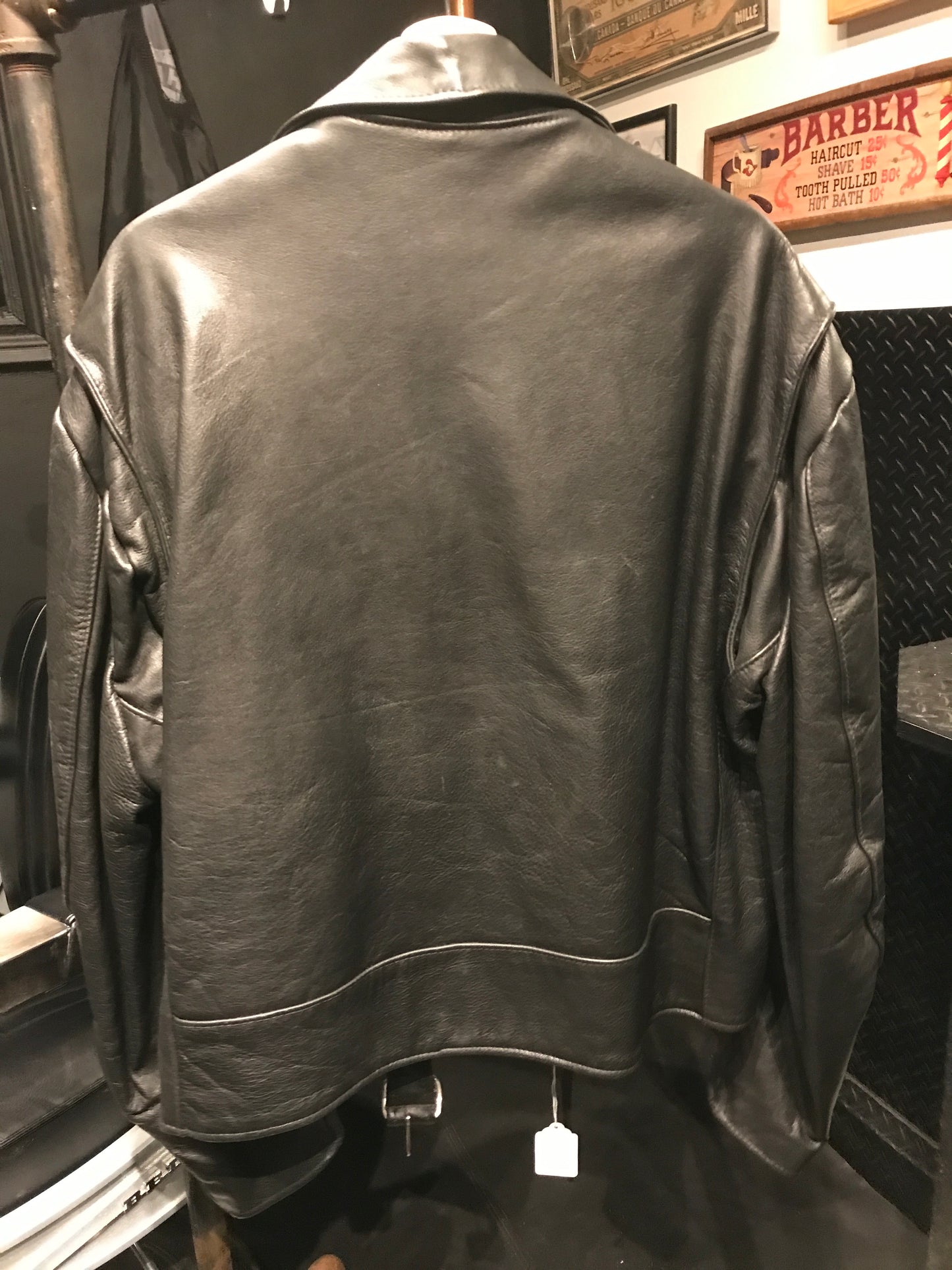 Men’s leather biker jacket