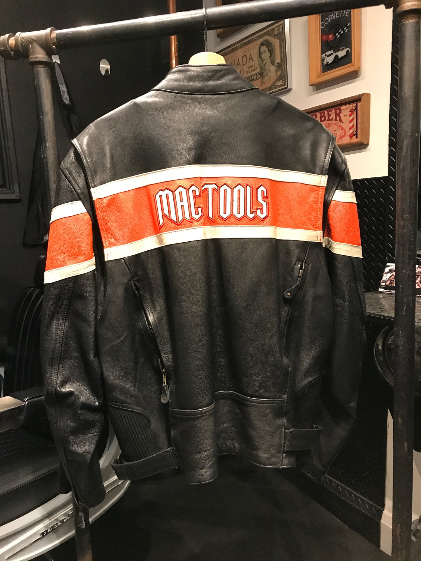 Leather biker jacket