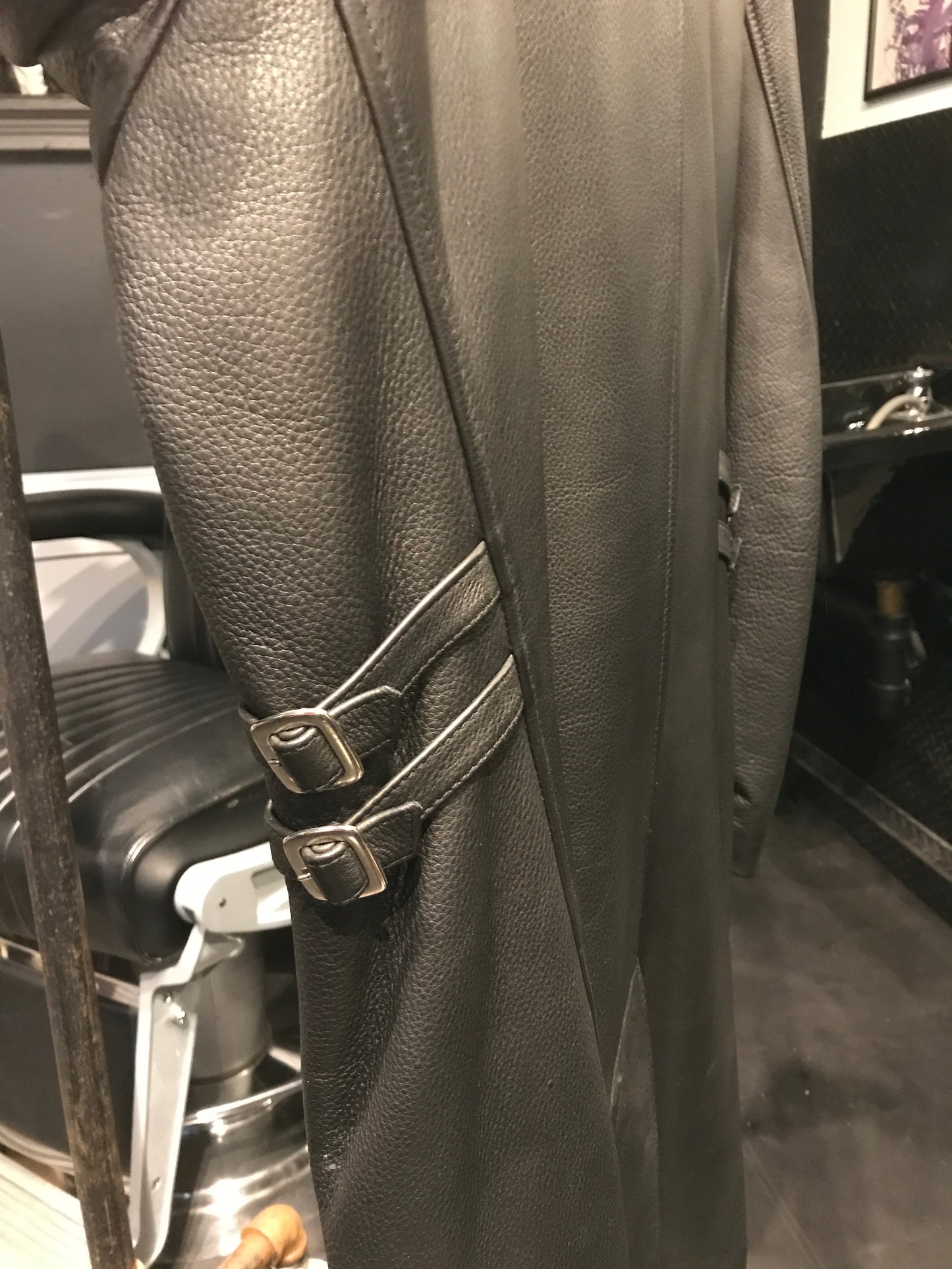 Northbound Leather long coat, size M