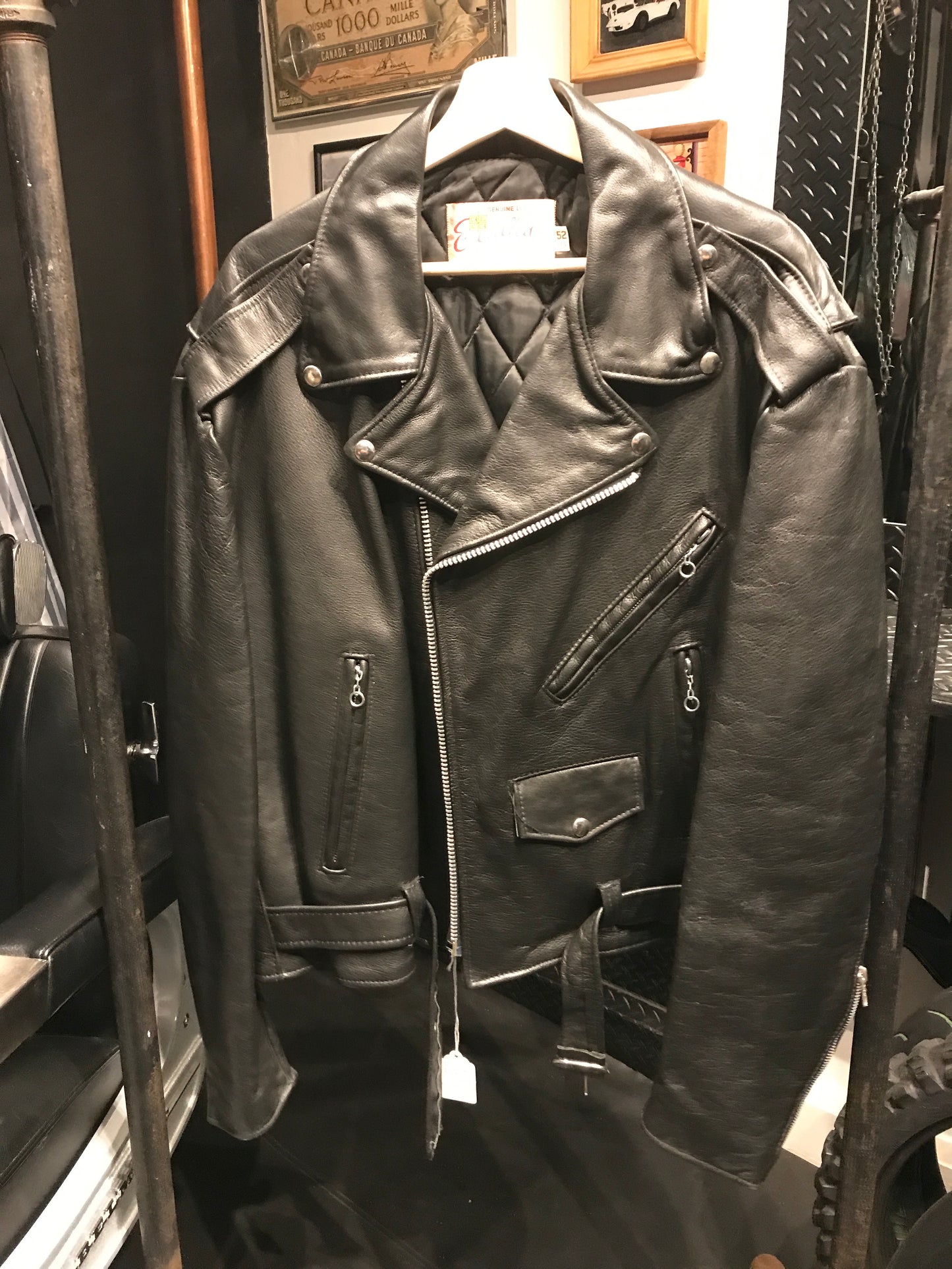 Men’s leather biker jacket