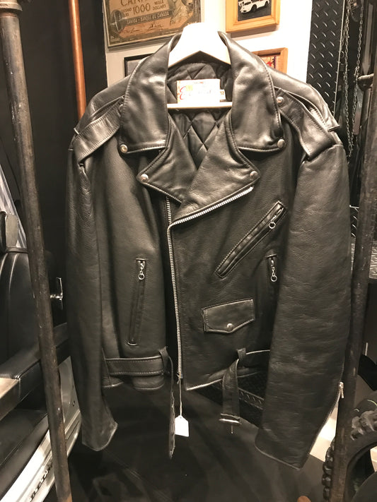 Men’s leather biker jacket
