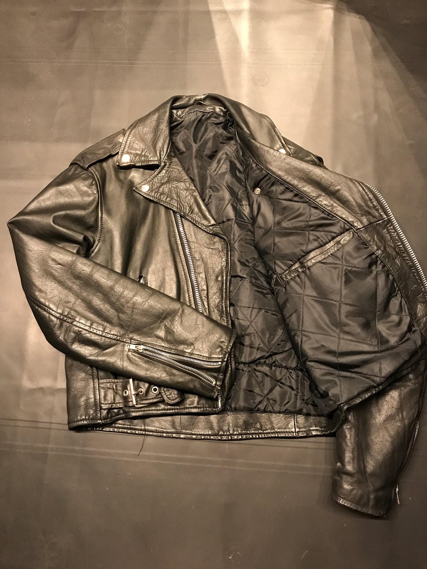 Men’s leather biker jacket