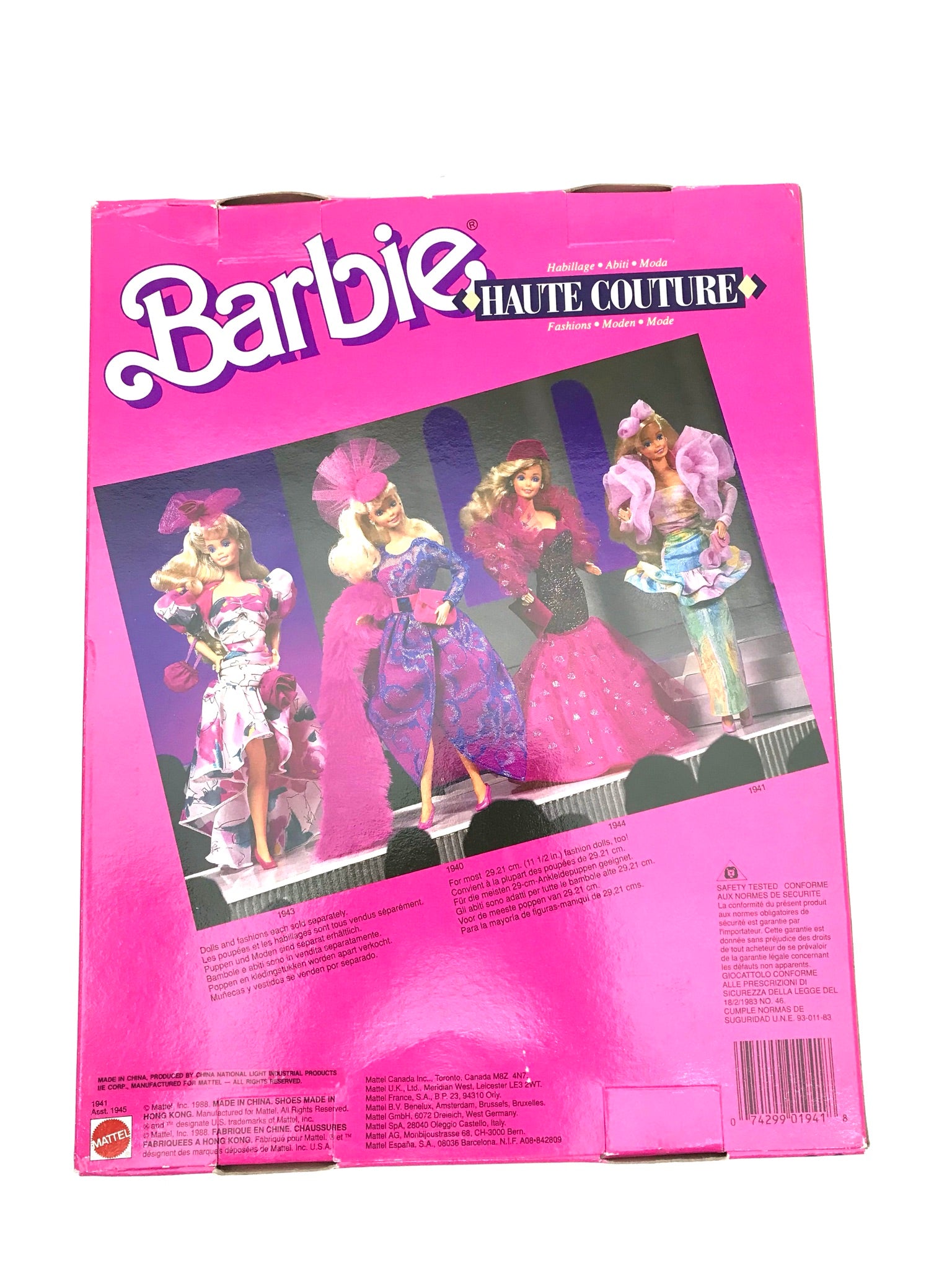 Barbie Haute Couture Fashion No. 1941 Complete - 1988